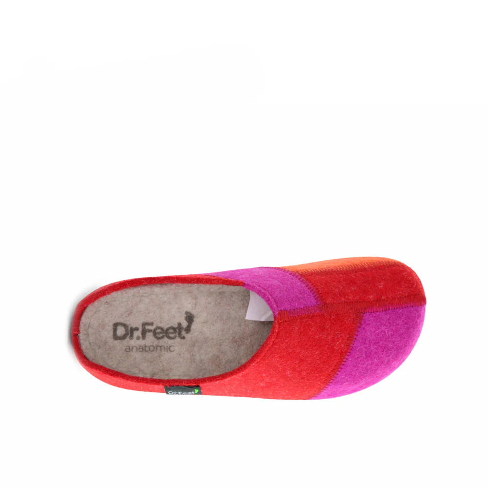 Dr Feet Hilda Slipper | Red Mix