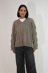 Tatano Liuliu V Neck Jersey | Mocha