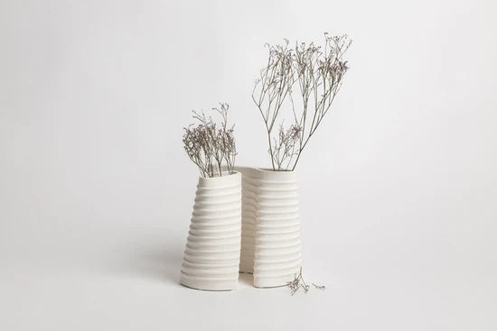 Ned Collections Fulk Vases | White