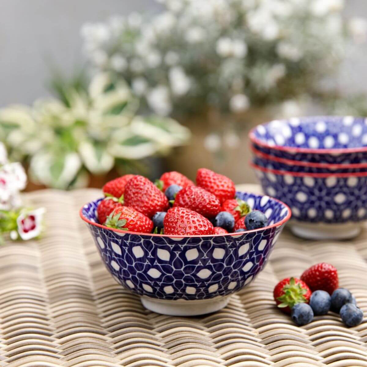 Mikasa Does it All Bowl | 15.7cm Blue Floral
