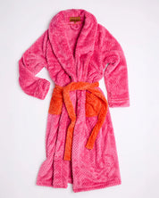 Kip & Co Kiss Me Cosy Robe | Hot Pink Orange