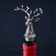 Taproom Bottle Stop Stags Head | Pewter