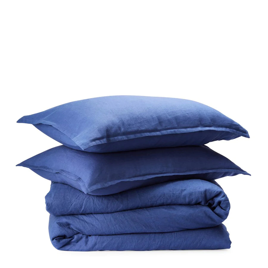 George Street Linen Pure Linen Cover Set | Cadet