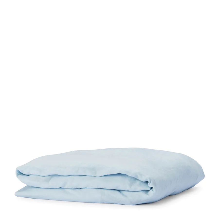 George Street Linen Pure Linen Fitted Sheet - Powder
