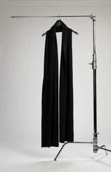 J Palm Stitch Scarf Black With Brown Blanket Stitch