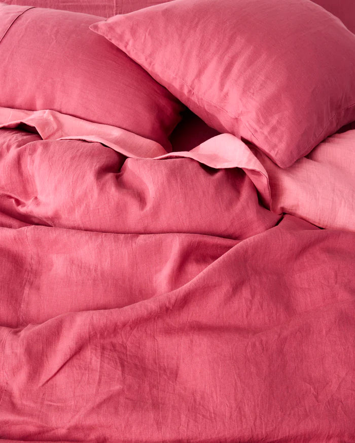 Kip & Co Baroque Rose Linen Euro Pillowcases | Set Of 2