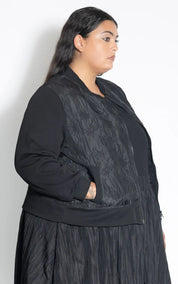 LaLA Black Beetle Flight Bomber Jacket | Black