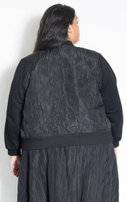 LaLA Black Beetle Flight Bomber Jacket | Black