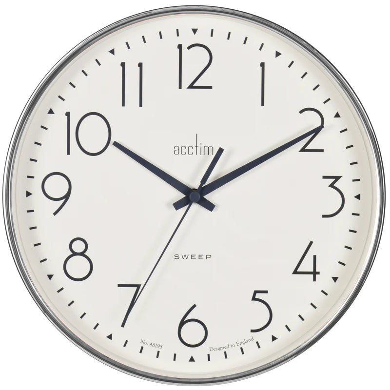 Acctim Earl Wall Clock | Chrome