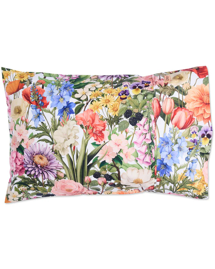 Kip & Co Cottage Garden Silk Pillowcase | Silk