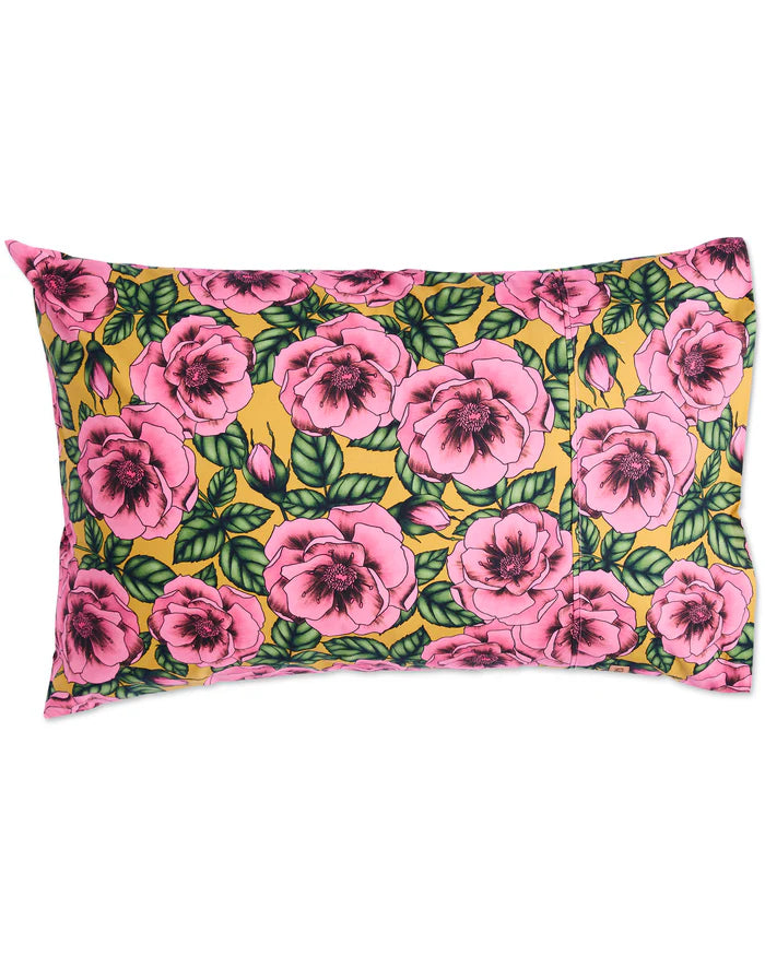 Kip & Co Golden Peony Organic Cotton Pillowcases | Set Of 2