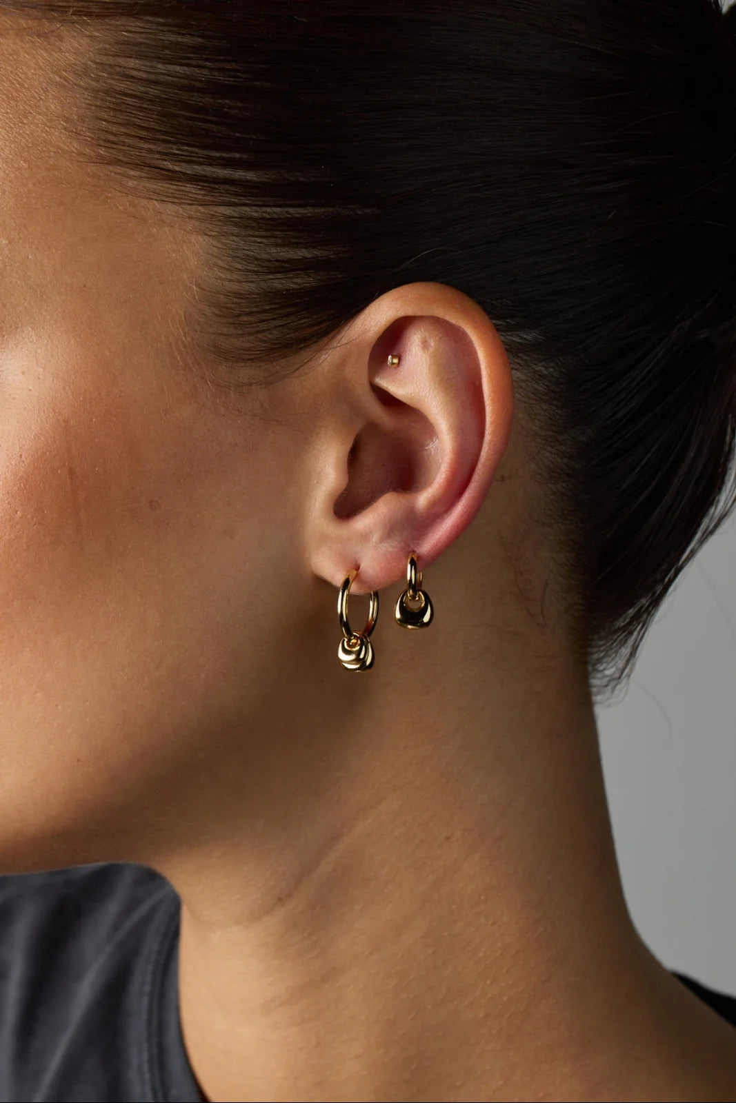 Zafino Sadie Hoop Earring | Gold Large