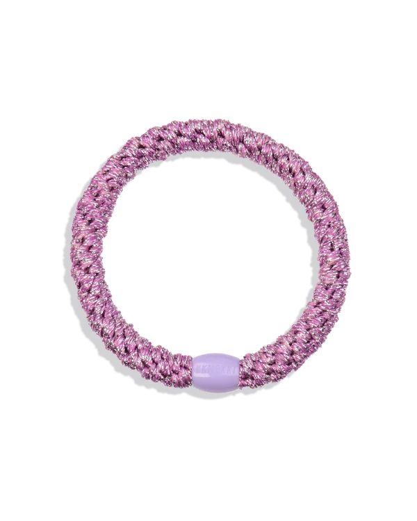 Kknekki Original Hair Ties | Pink Silver Glitter