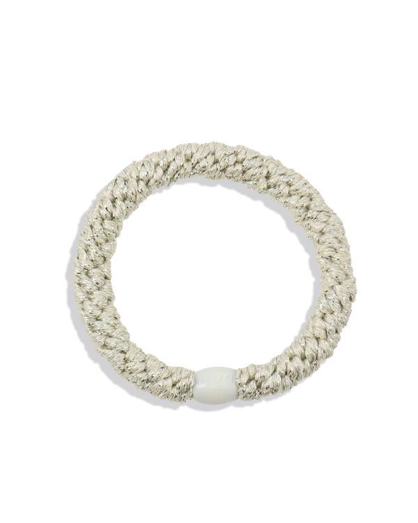 Kknekki Original Hair Ties | Ivory Glitter