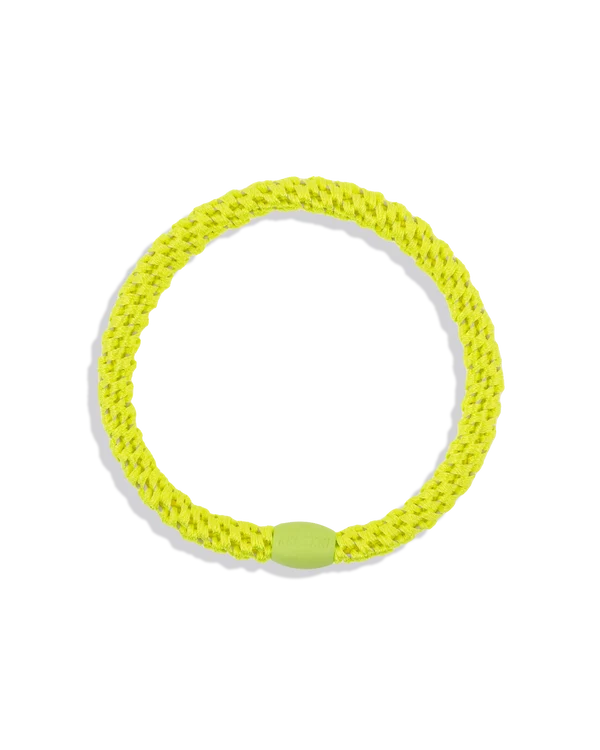 Kknekki Original Hair Ties | Slim Neon Yellow