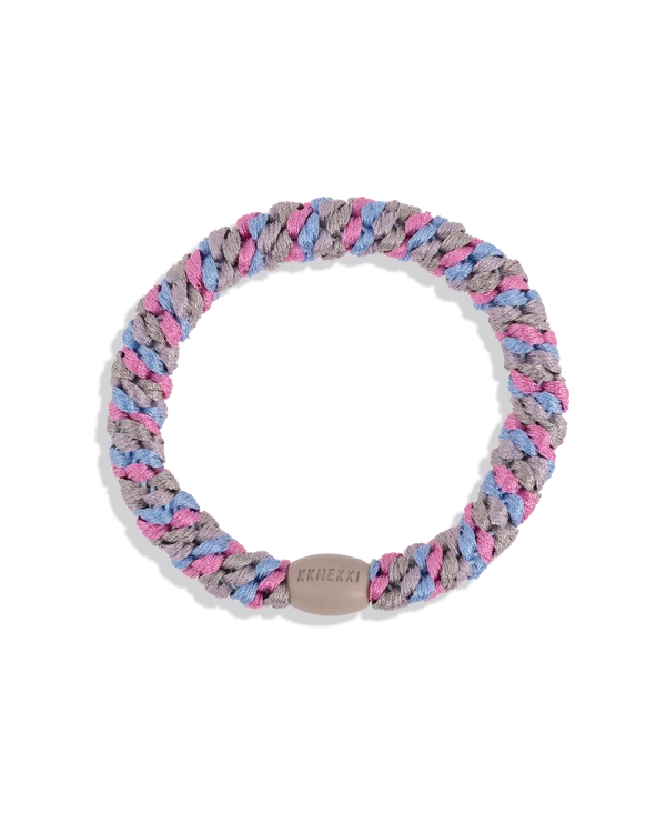 Kknekki Original Hair Ties | Sky Blue Pink Glitter