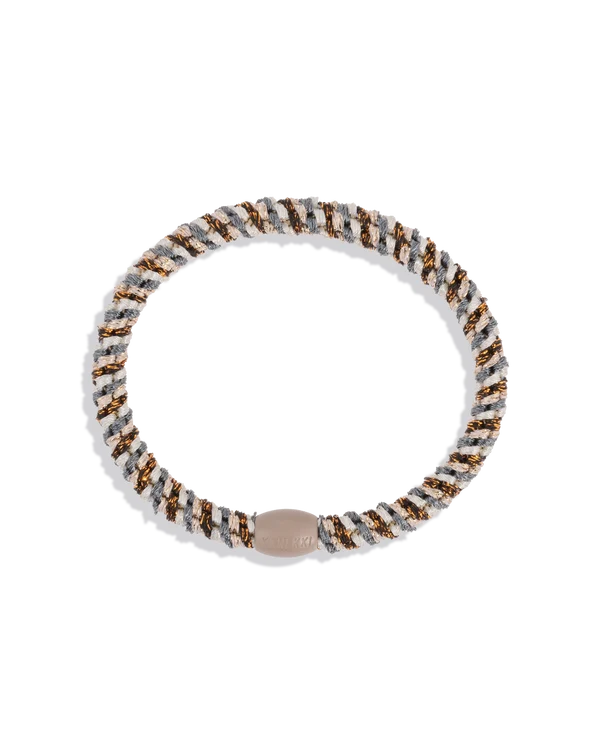 Kknekki Original Hair Ties | Slim Copper Grey Glitter