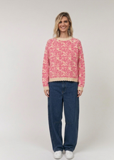 Lollys Laundry Sjo Knit Blouse | Flower Knit Neon Pink