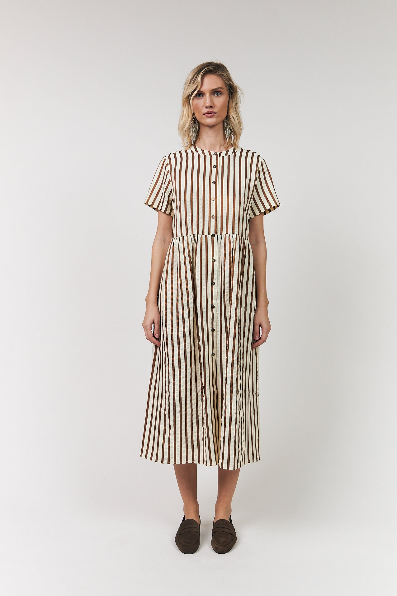 Lollys Laundry Aliya Maxi Dress | Dark Mocha