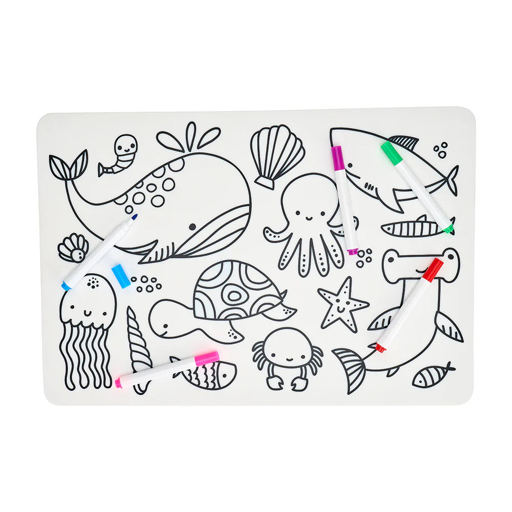 Annabel Trends Kids Colouring Placemat | Sea Animal