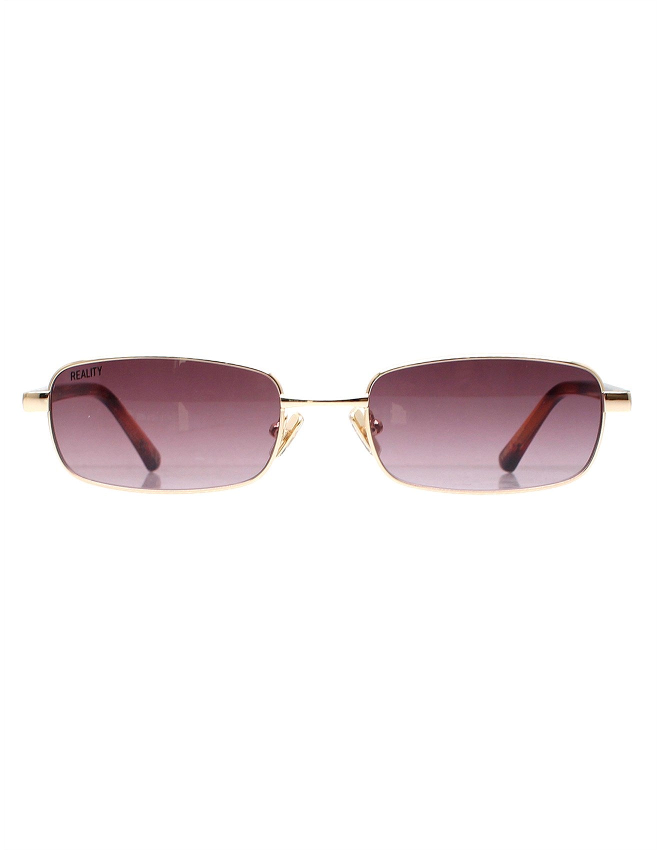 Reality Vibes Town Sunglasses | Gold Smoke