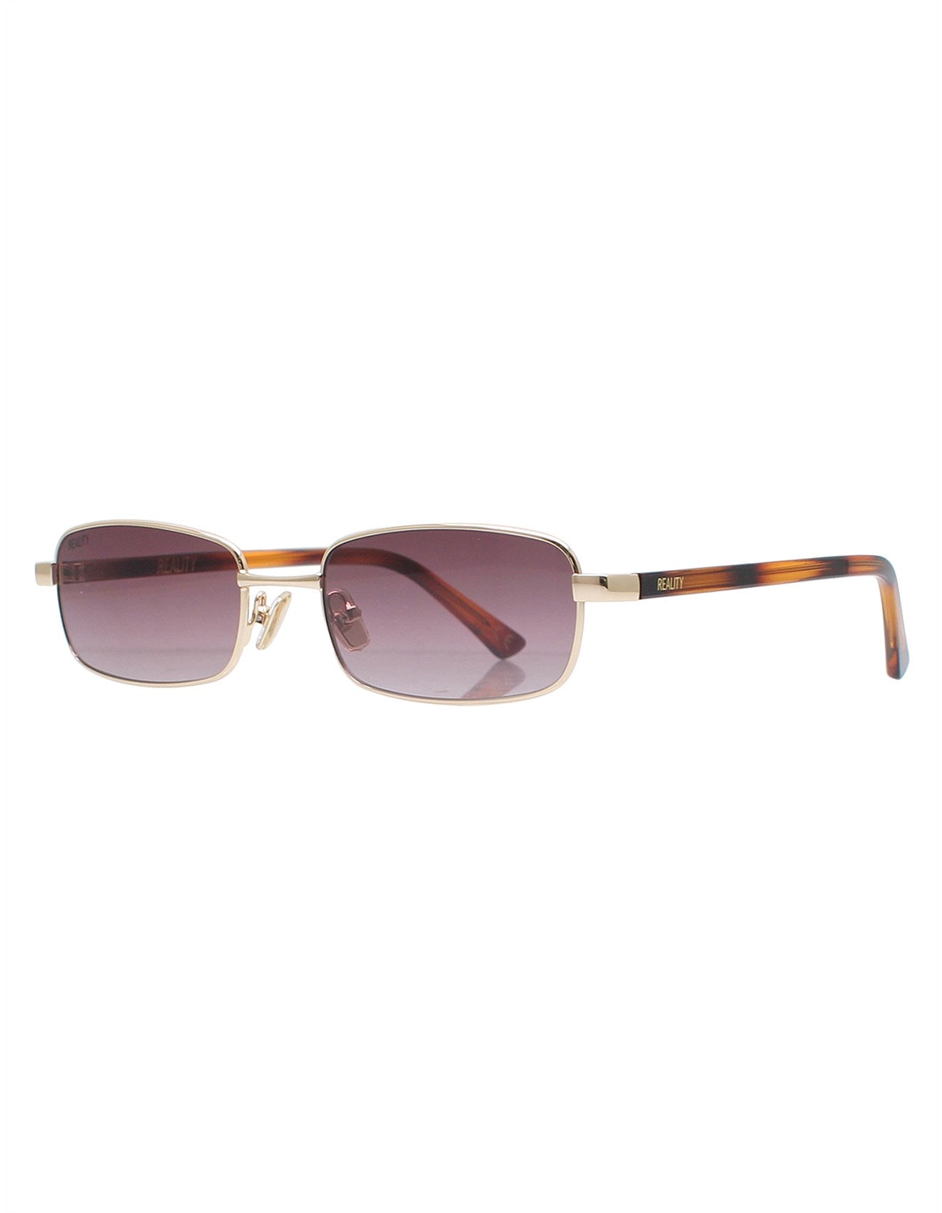 Reality Vibes Town Sunglasses | Gold Smoke