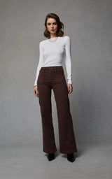 Dricoper Indy High Rise Wide Leg Jeans | French Roast