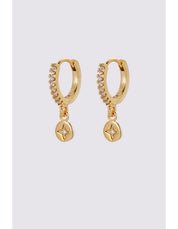 Zafino Holly Huggie Earrings | Gold