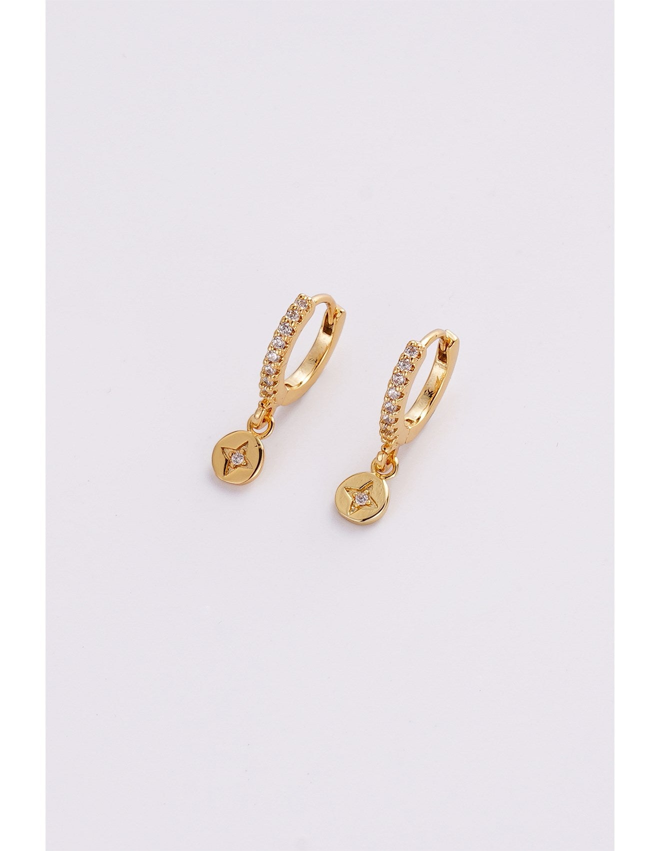 Zafino Holly Huggie Earrings | Gold