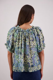 Briarwood Teddy Top | Blue Paisley