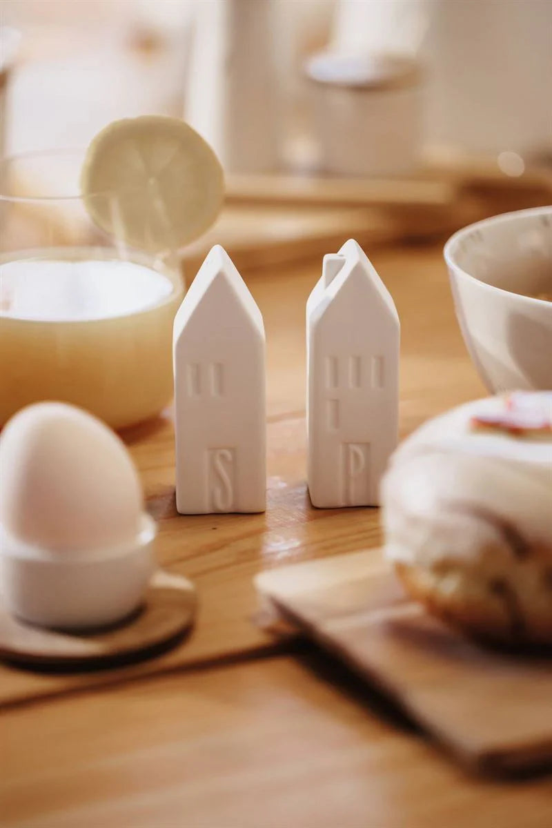 Radar House Salt & Pepper Shakers | White