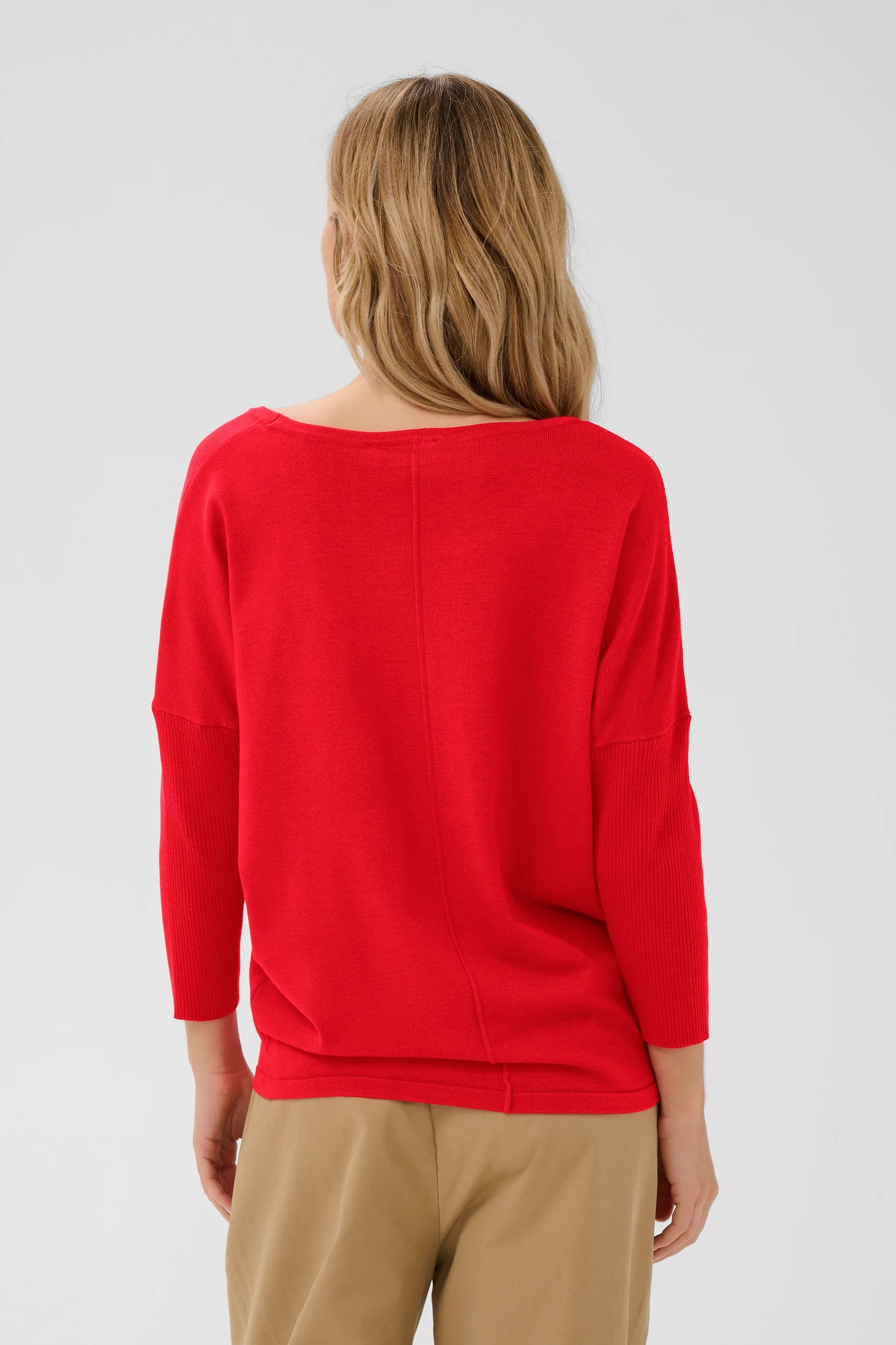 St Tropez Mila Round Neck Pullover | Valiant Poppy