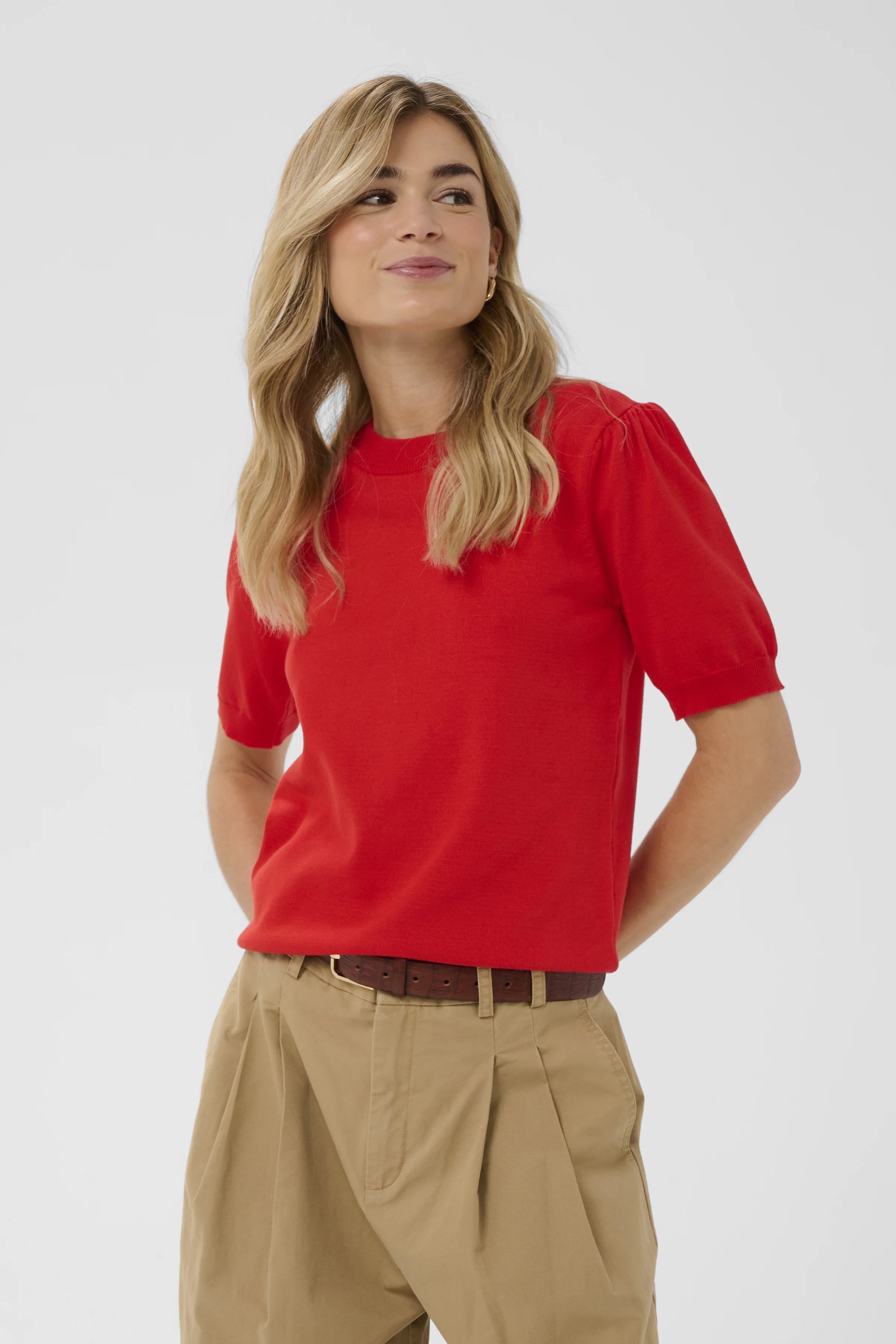 St Tropez Mila Short Sleeve Pullover | Valiant Poppy