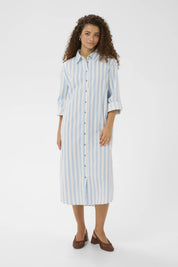 St Tropez Zalinda Shirt Dress | Skyway Ice Stripe