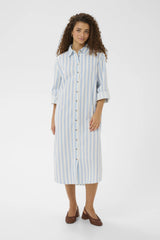 St Tropez Zalinda Shirt Dress | Skyway Ice Stripe