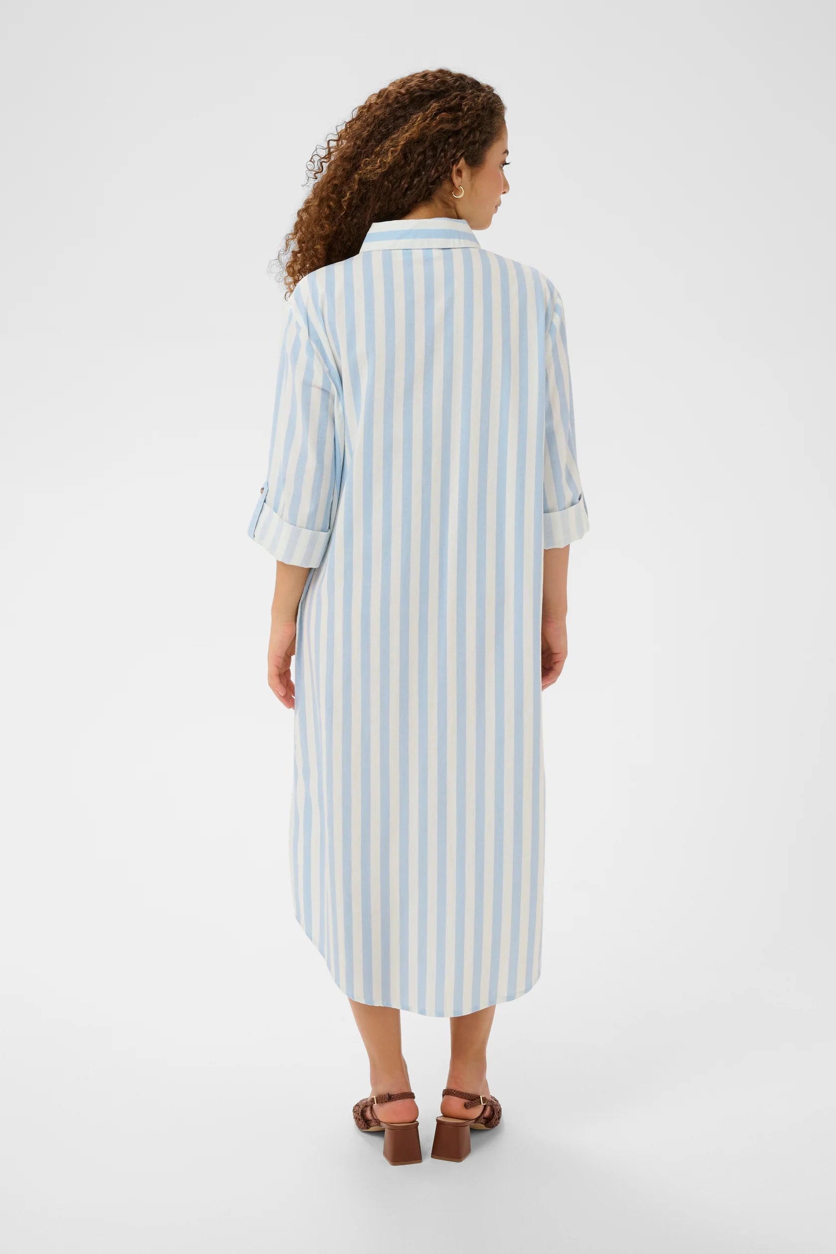 St Tropez Zalinda Shirt Dress | Skyway Ice Stripe