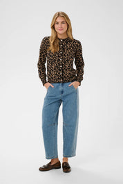 St Tropez Paloma Cardigan | Tigers Eye Spotty Leopard