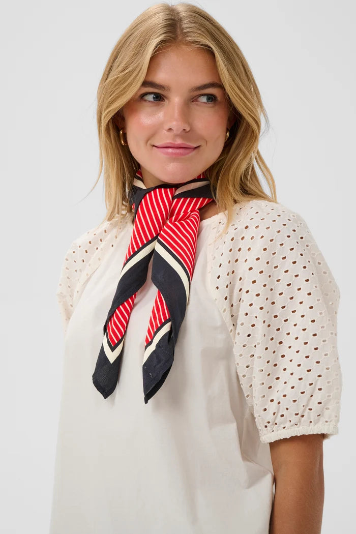 St Tropez Prisilla Scarf | Poppy Seed Pearl