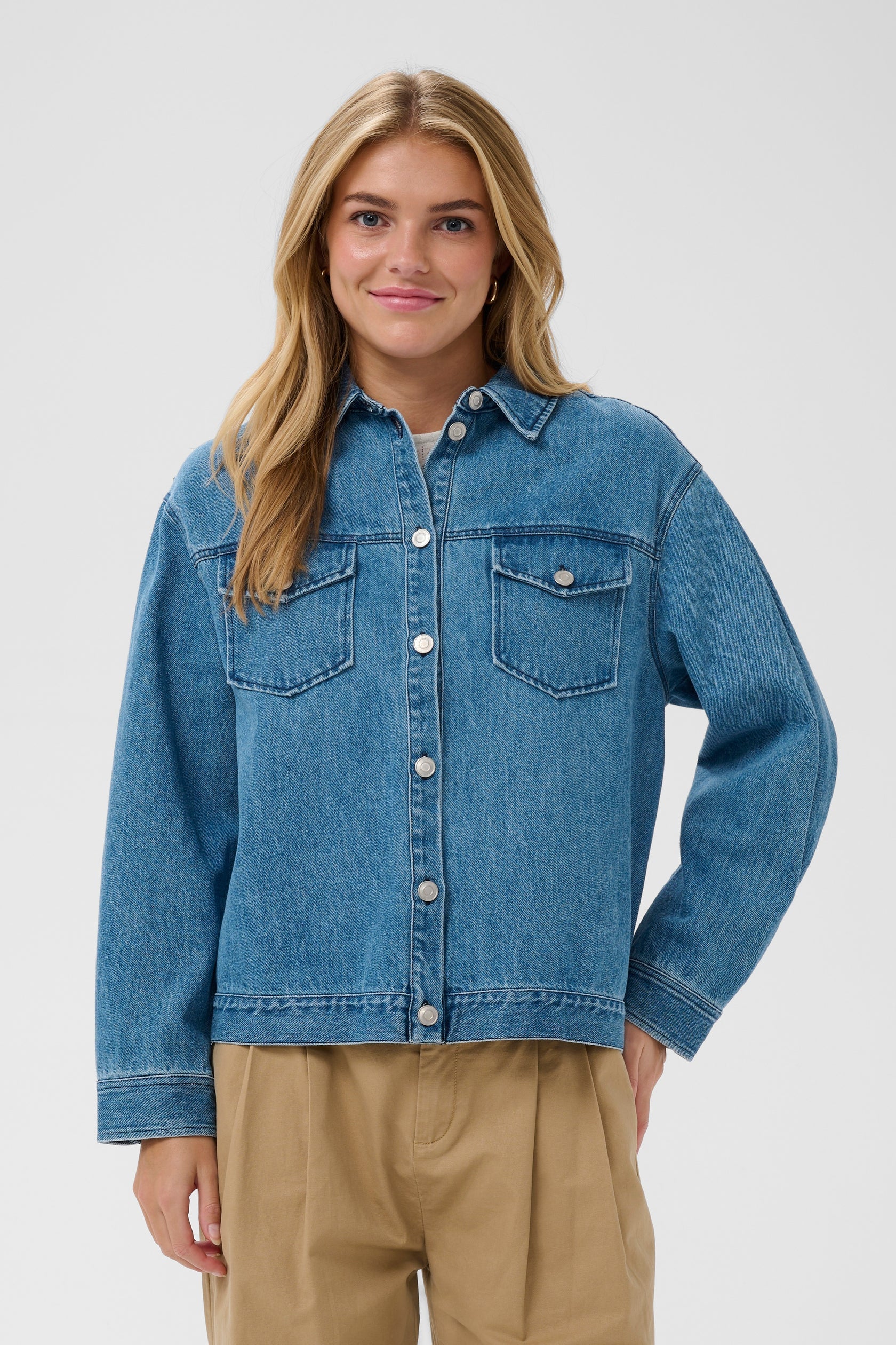 St Tropez Pindre Jacket | Medium Blue Denim