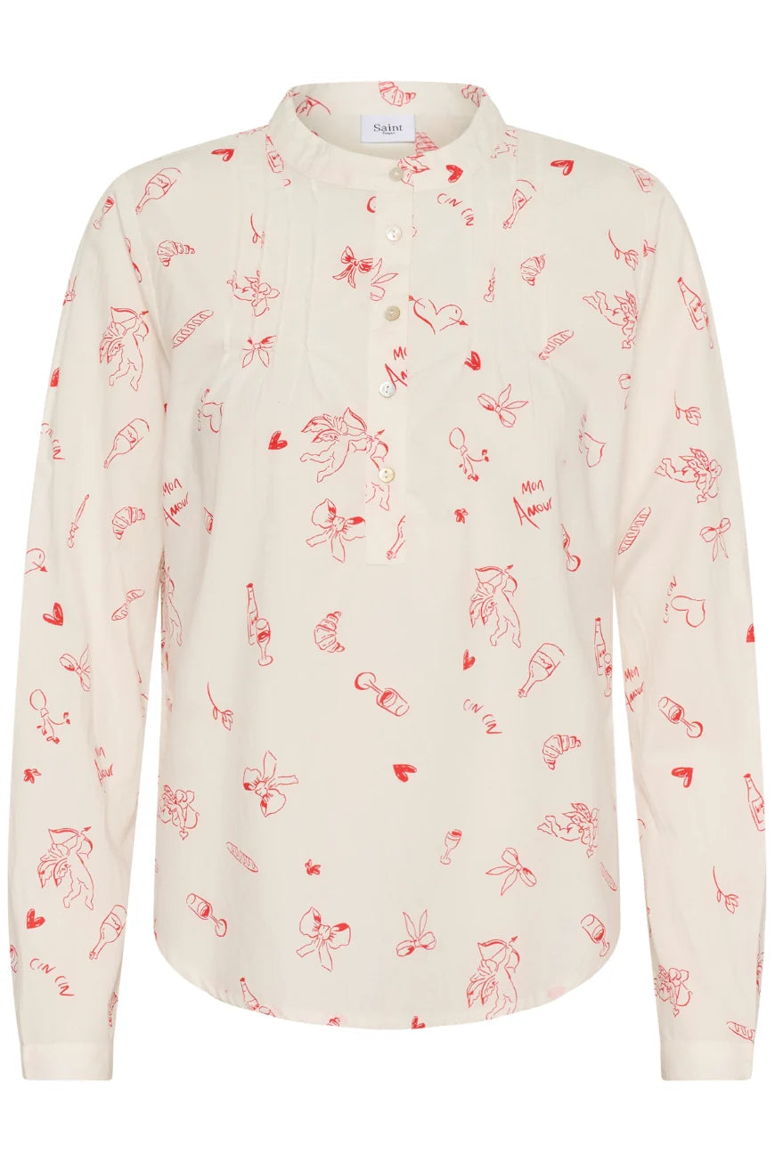 St Tropez Ponyo Shirt | Iced Red Mon Amour