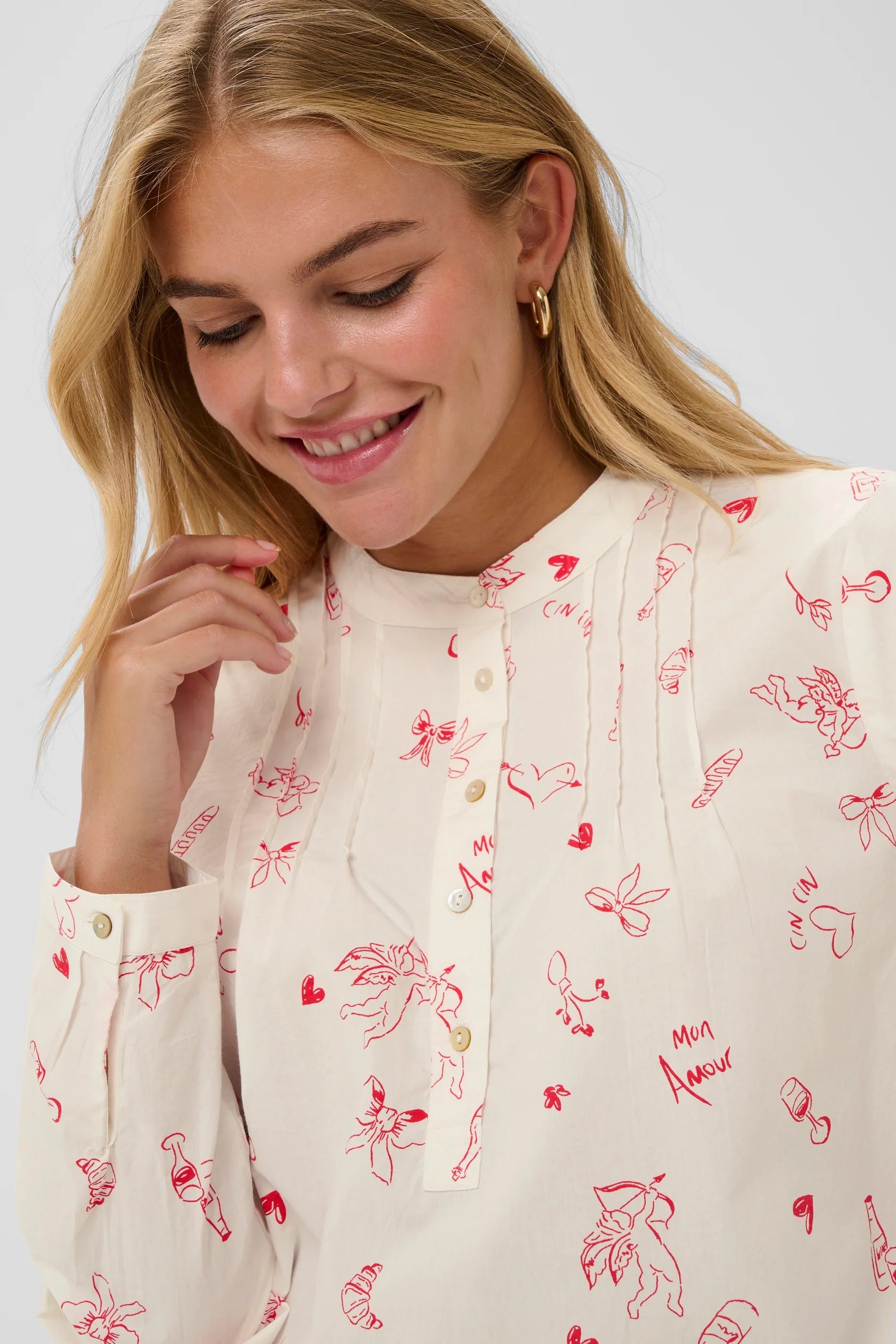 St Tropez Ponyo Shirt | Iced Red Mon Amour