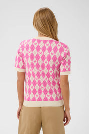 Saint Tropez Pamilla Top | Pink Argyle Hearts