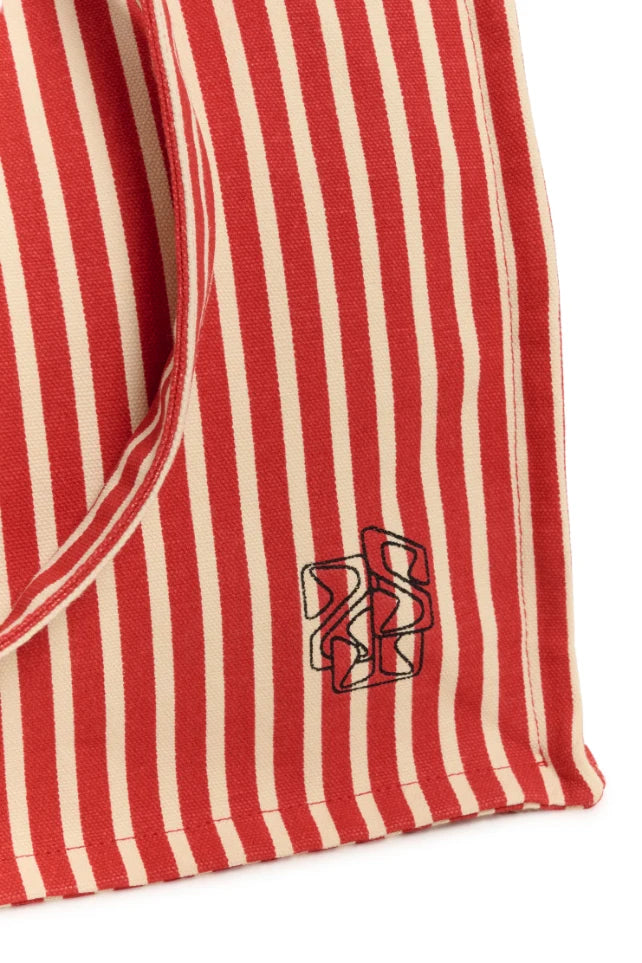 ST Tropez Pansy Bag | Poppy Seedpearl Stripe