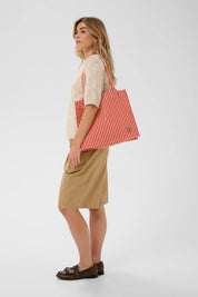 ST Tropez Pansy Bag | Poppy Seedpearl Stripe