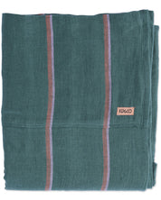 Kip & Co Wakame Crush Stripe Linen Flat Sheet | Queen
