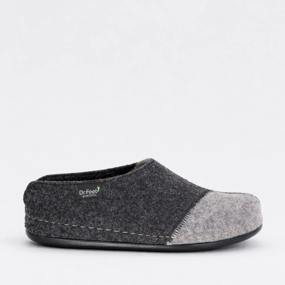 Dr Feet Hilda Slipper | Grey Mix