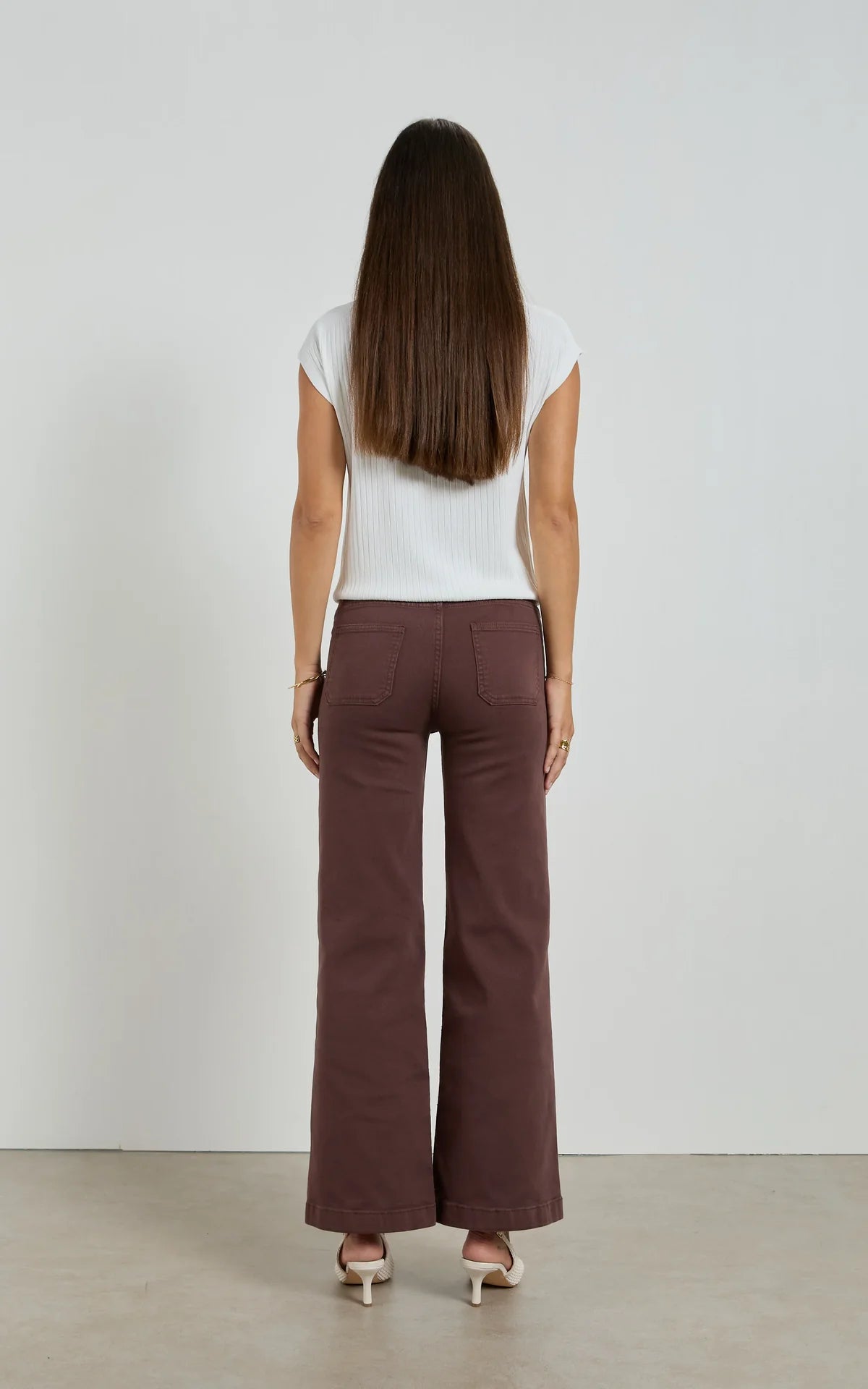 Dricoper Indy High Rise Wide Leg Jeans | French Roast