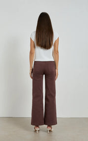 Dricoper Indy High Rise Wide Leg Jeans | French Roast