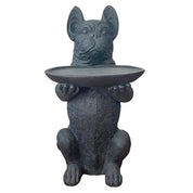 Fibre Clay Dog Table | Black Wash
