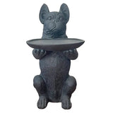Fibre Clay Dog Table | Black Wash